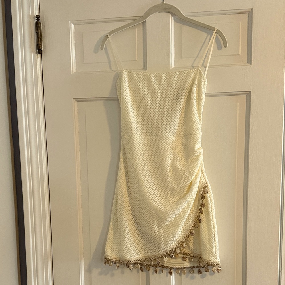 Windsor Cream Dress with Tassel Detail NWT